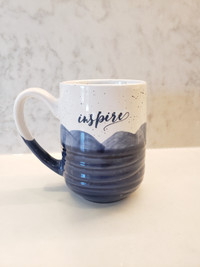 Sheffield Homes Blue White Ombre 18oz Coffee Tea Mug Cup 18oz