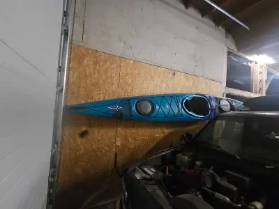 Bought new last spring 14.5 for dagger stratos kayak with adjust bake skeg handles great very light...
