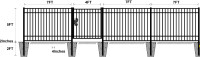 Ornamental Fencing Line 284ft  7’×5’ (40 Panels & 1 Gate)