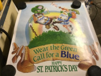 Labatts blue St Patrick’s day beer advertising 27x23