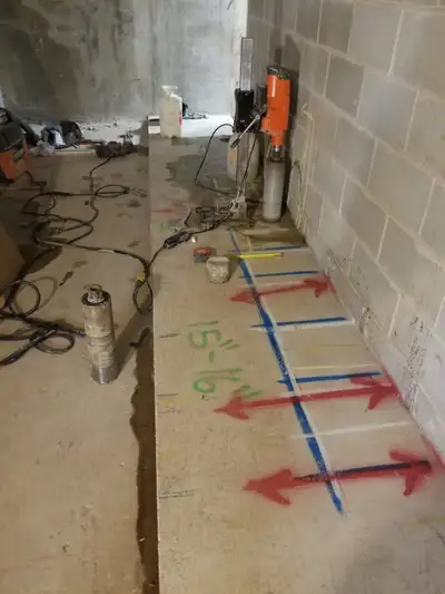 vent holes, concrete coring and scanning, View more