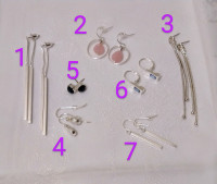 NEW Earrings Assorted Styles Silver tone.