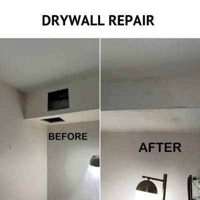 Damaged drywall in ceiling or walls? Holes, cracks, water damage or old openings? I professionally r...
