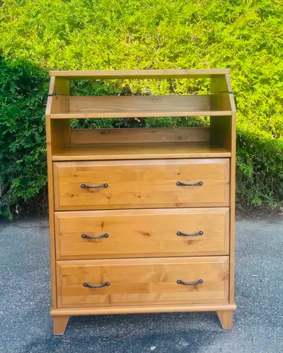 Solid Wood 3-in-1 Baby Changing Table, Dresser & Storage Shelf, View more
