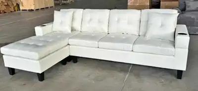 Sectional L Shaped 4 Seater Sectional Elegant Leather Sofa, View more