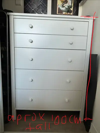 White 5-Drawer Dresser - IKEA KILBERGET, View more