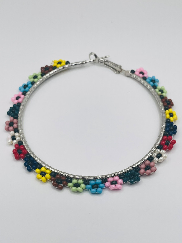 2.5” Beaded Hoop Earrings  in Jewellery & Watches in Saint John - Image 2