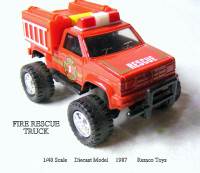 Vintage 1/40 Scale FireRescue Truck Diecast Model 1987 RemcoyToy