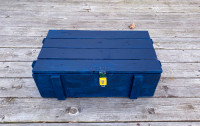 Vintage army style wooden box Wood storage box