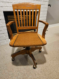 Solid Oak Bankers Chair