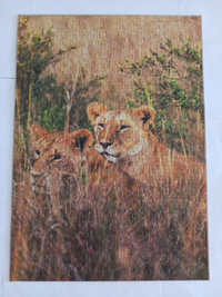 Vintage Artist Jigsaw Puzzle "Lions in Wait"
