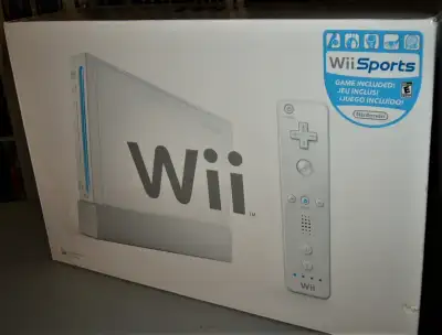 Offre d’un ensemble de console Wii Sport incluant : la console Wii blanche, support pour la console,...