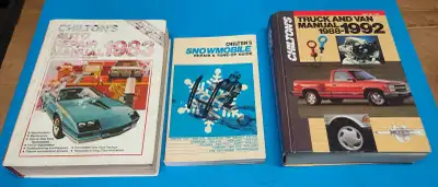 Large Chilton Manuals and Snowmobile Manual, View more
