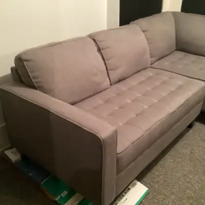 Grey Sofa - Sectional **Excellent Condition Seldom Used **Purchased at the- “The Brick”