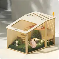 MEWOOFUN WOODEN HAMSTER CAGE
