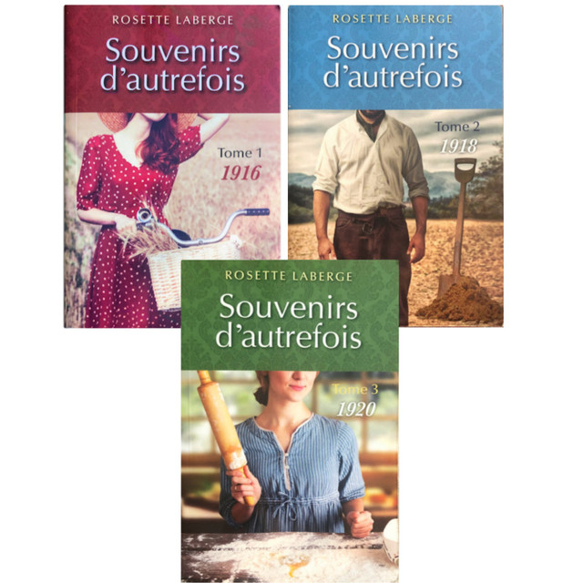 3 livres, romans historiques ''Souvenirs d'autrefois'' dans Ouvrages de fiction  à Saint-Hyacinthe