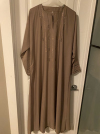 Brand new beige/tan abaya size Large 