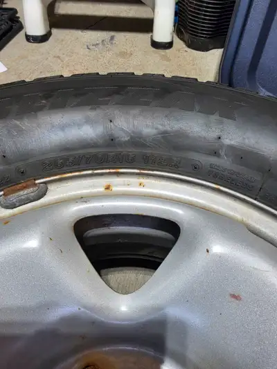 4 Blizzak winter tires on rims, only used during the last 6 winters. Bought a new truck with differe...