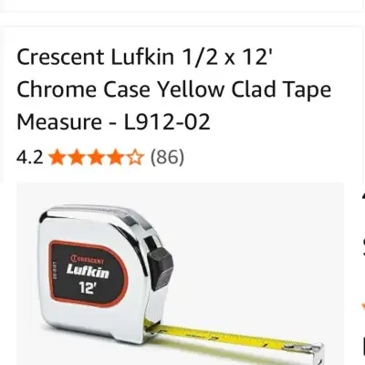 lufkin 12 foot ultra lock tape measure , View more
