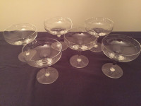 Crystal Champagne Glasses (Vintage) - Set of 6