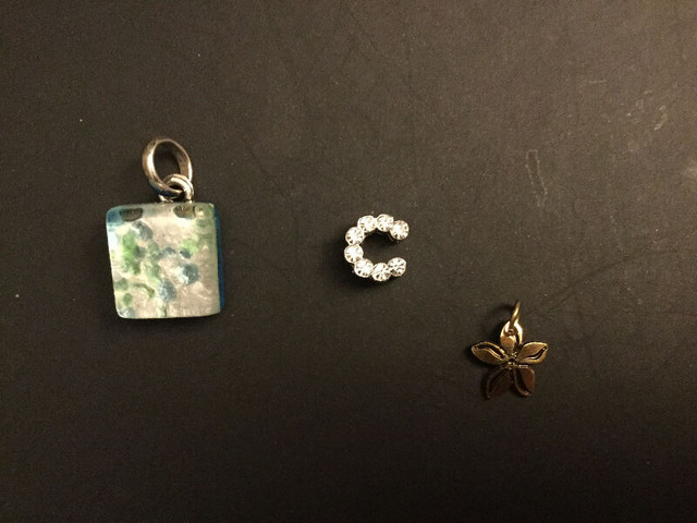 Pendants - letter "c" stones, blow glass, gold starfish in Jewellery & Watches in Calgary