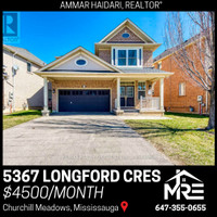 Home For Rent - Churchill Meadows Mississauga
