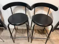 2xBlack bar chair