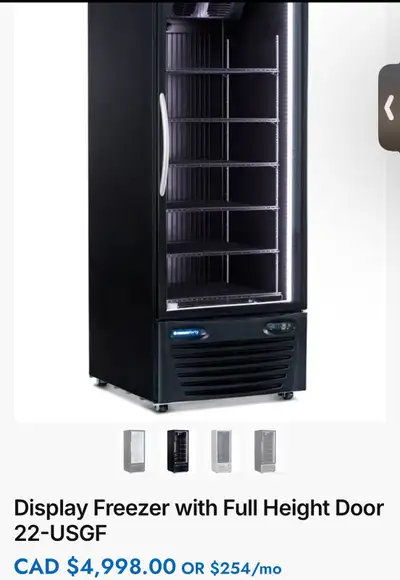 - Original $ 4998, Barely used, Excellent condition - Pick up in Oshawa Display Freezer with Full He...