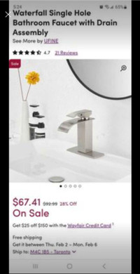 New Waterfall faucet