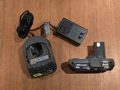 Ryobi 18v battery and charger new., View more