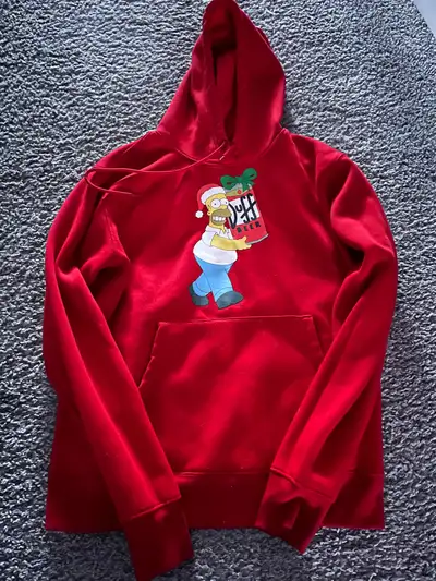 Simpsons Homer Duff Beer Christmas Red Hoodie Small, View more