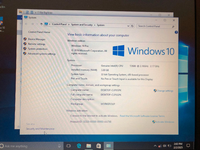 HP Compaq NC4400, CPU T2600 - 2.16 GHz, 3.00 GB RAM, 60GB HDD in Laptops in Markham / York Region - Image 2