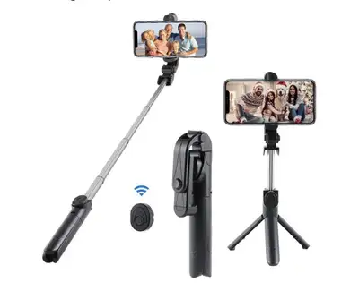 Brand New 2-in-1 Selfie Stick Tripod with Wireless Remote, View more