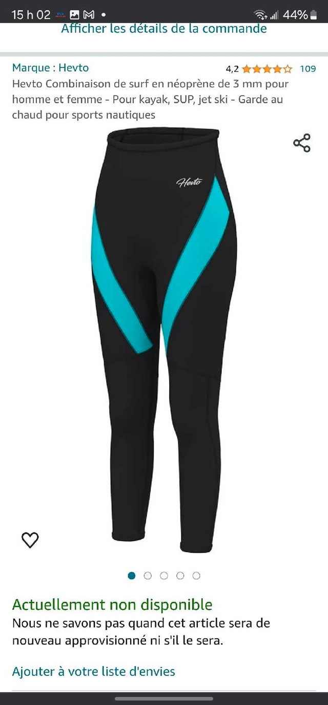 Wet suit 2 mcx pour femme, sports nautiques, neuf, jamais porté  dans Sports nautiques  à Longueuil/Rive Sud - Image 4