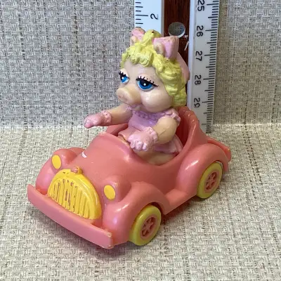 Vintage McDonalds Sesame Street Miss Piggy w/ Pink Car Meal Toy, View more