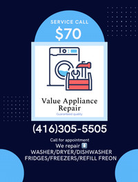 Appliance repair and installation **(416)305-5505**
