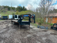 25’ load trail, goose neck equipment trailer