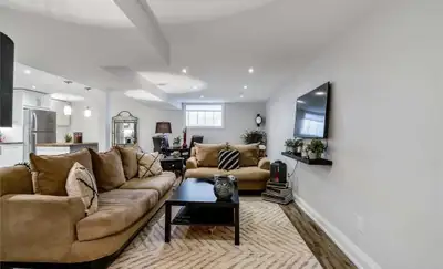 Welcome to this spacious basement in Pickering! It features a modern kitchen, a cozy living area, an...