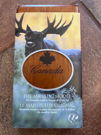 2004 Canada $5 Fine Silver Coin and Stamp Set The Majestic Moose