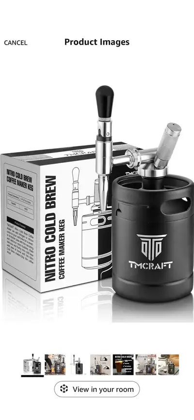 64oz nitro cold brew coffee keg, View more