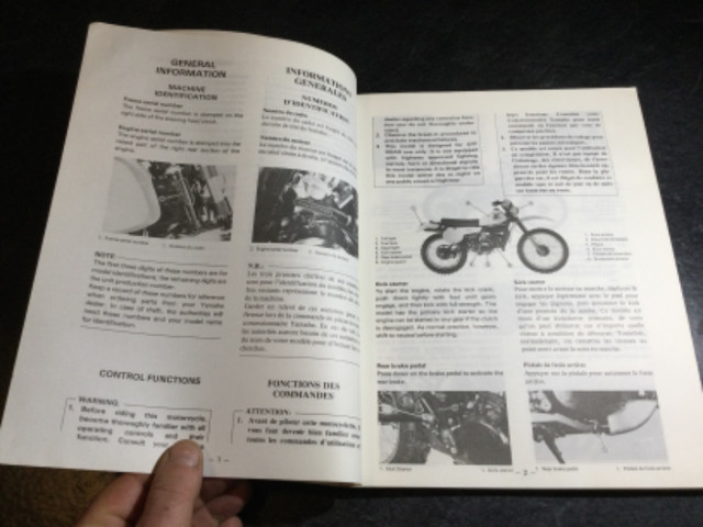 1981 Yamaha IT125H Owner's Service Manual in Non-fiction in Parksville / Qualicum Beach - Image 2