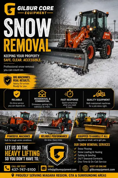 Gilbur Core Equipment Snow Removal Services, View more