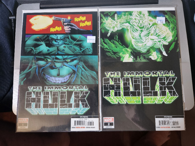 Marvel Comics Immortal hulk 1 cover K, issue 2 cover C in Comics & Graphic Novels in Oshawa / Durham Region