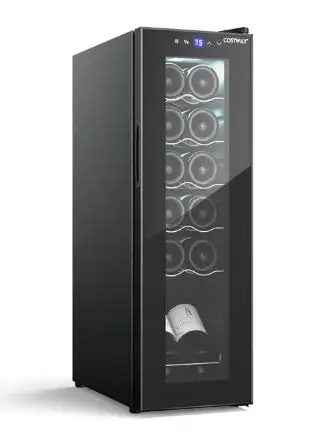 12 Bottle Compressor Wine Cooler Refrigerator Large Freestanding, View more