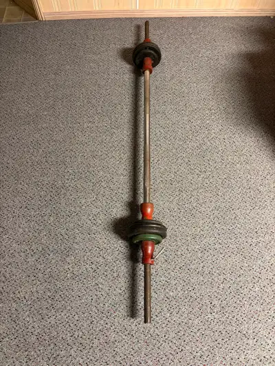 Barbell with 30lbs in Weights, View more