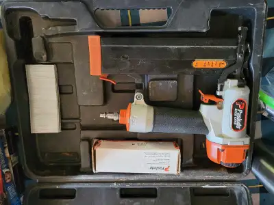 This Paslode Lite Line brad nailer is ready to get back to work. It comes with the case and some nai...