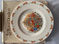 Bunnykins 8” Christmas saucer