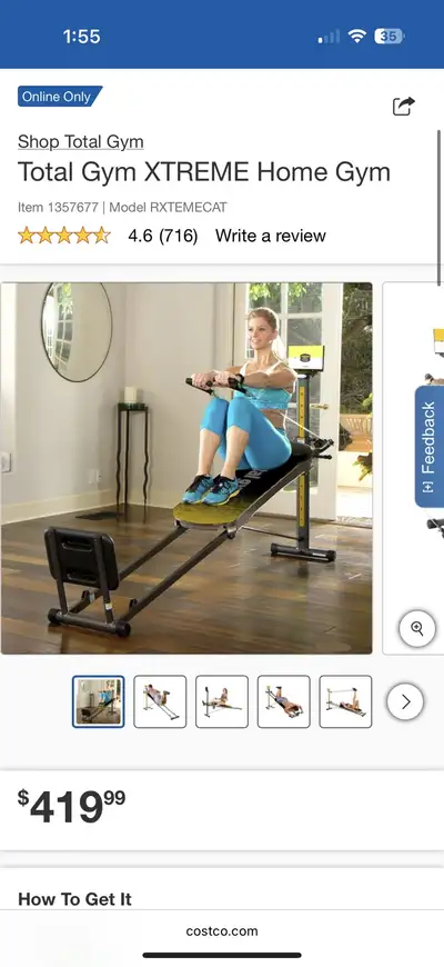 Total Gym Xtreme from Costco, View more