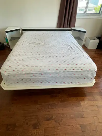 Queen size bed and 2 night stands with or without the mattress, View more