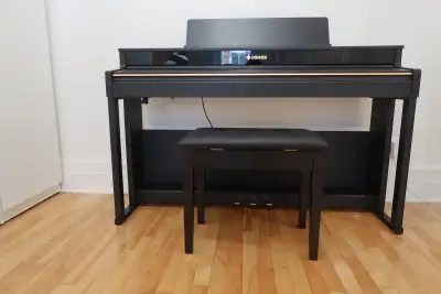 Donner DDP-400 Digital Grand Piano, Bench, and books, View more